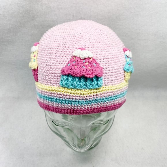 DayLee Design Hand Crochet Cupcake Beanie 1-2yr - Picture 2 of 13